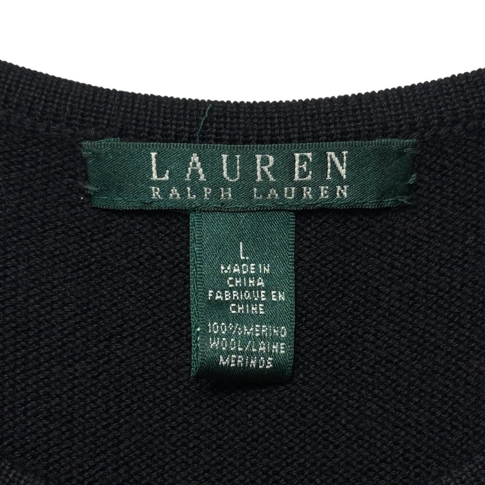 Ralph Lauren LRL Wool Southwestern Inspired Geo Fit & Flare Midi Dress Size L - Picture 9 of 10